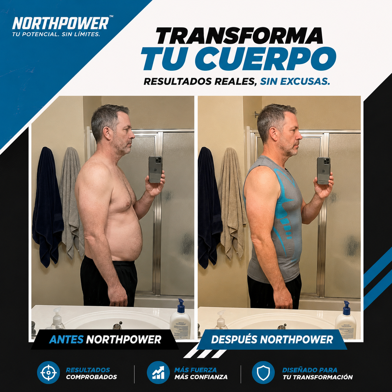 NorthPower™ | Camiseta de Compresión Moldeadora para Hombre