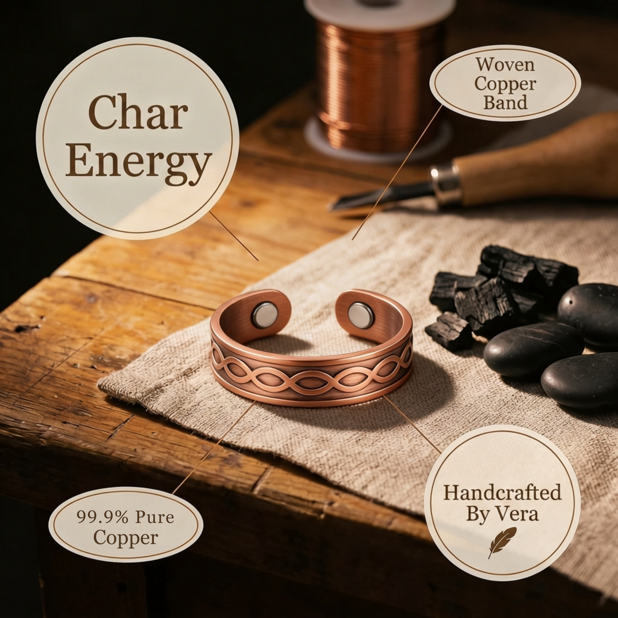 Elsie's Char Copper Ring