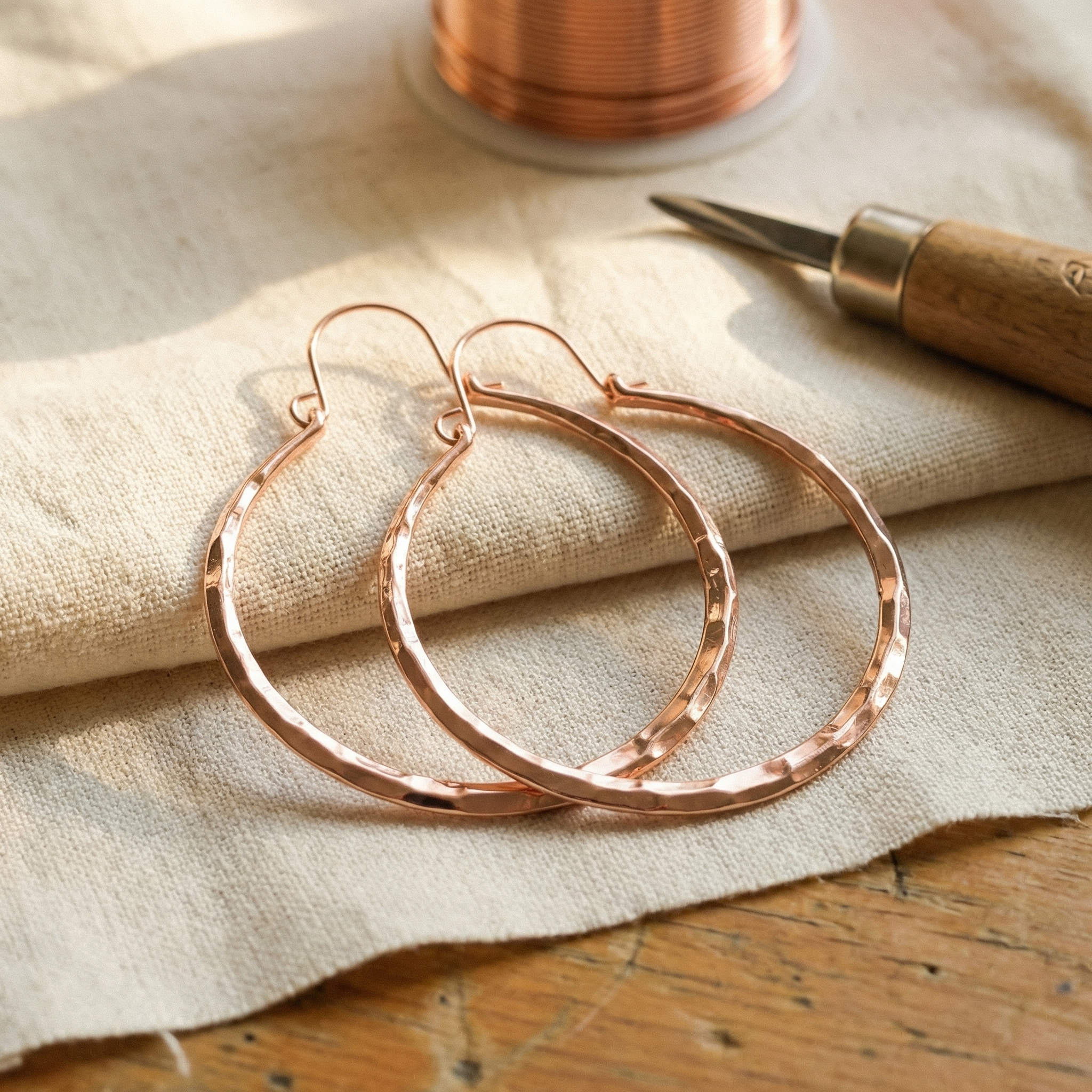 Elsie's Willow Copper Earrings
