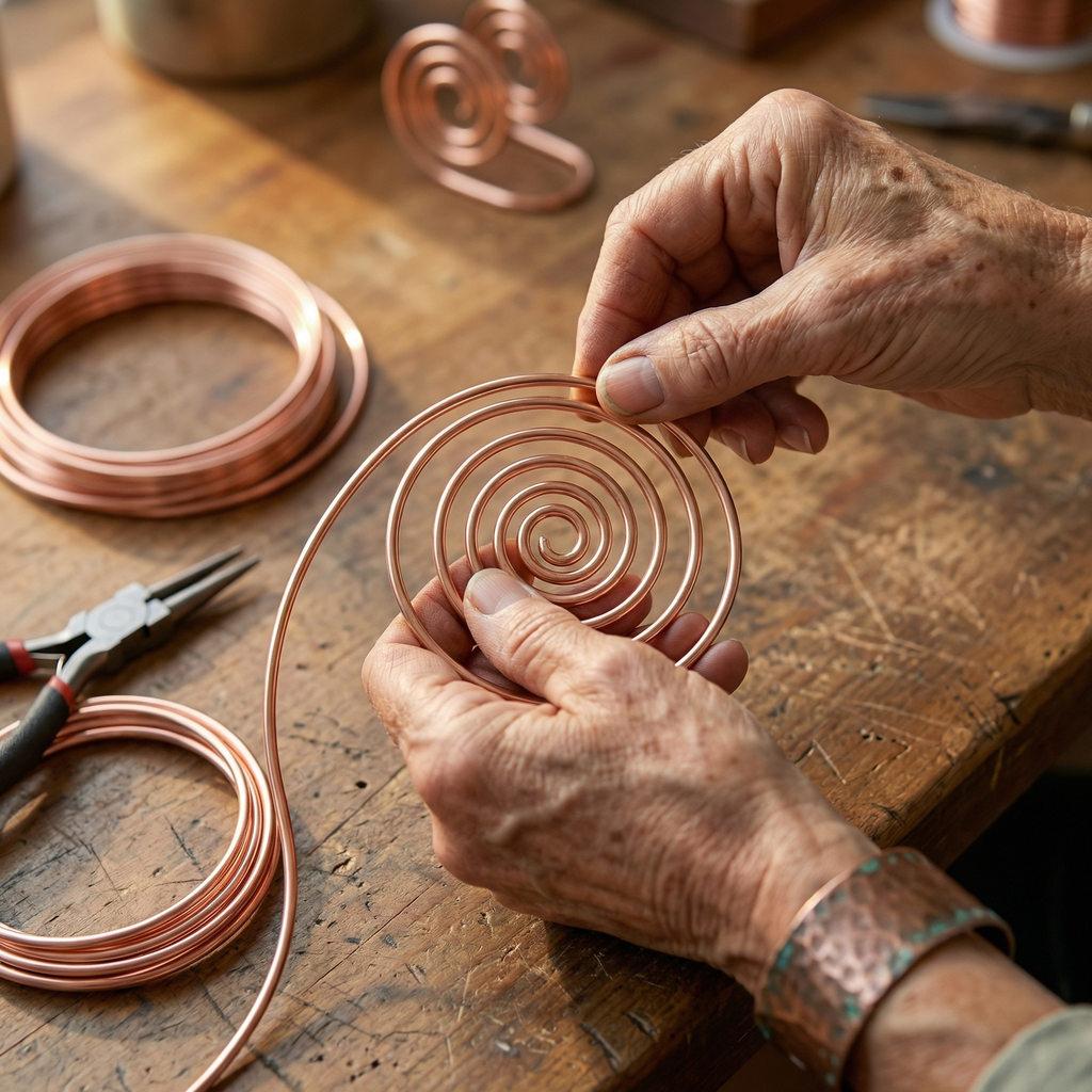 Elsie's Flow Copper Hand Spiral