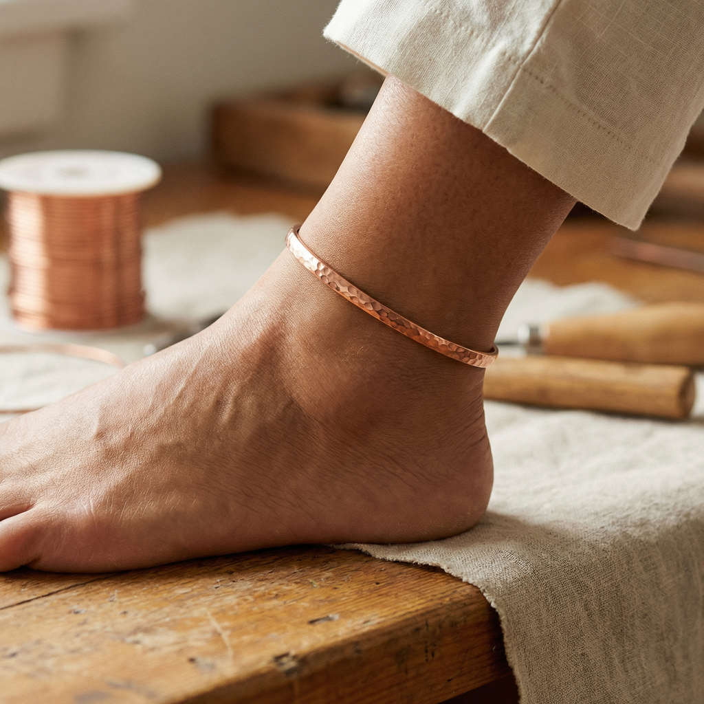 Elsie's Sand Copper Anklet