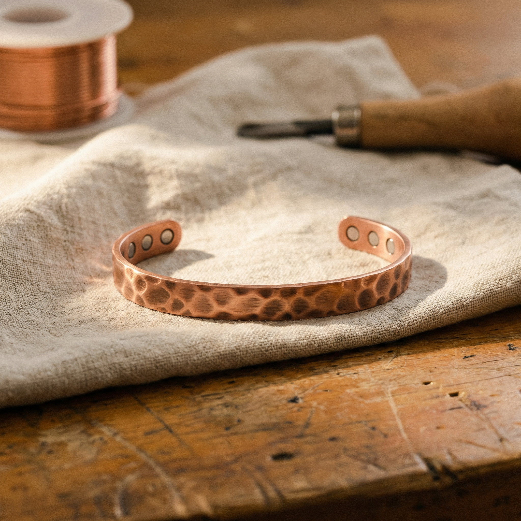 Elsie's Furrow Copper Bracelet