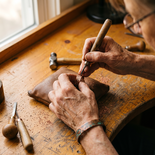 Elsie's Burr Copper Ring