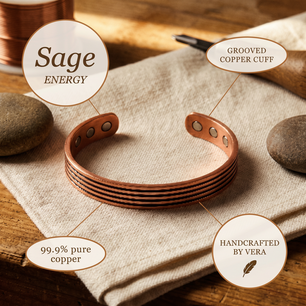 Elsie's Sage Copper Bracelet