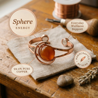 Elsie's Sphere Orange Copper Bracelet