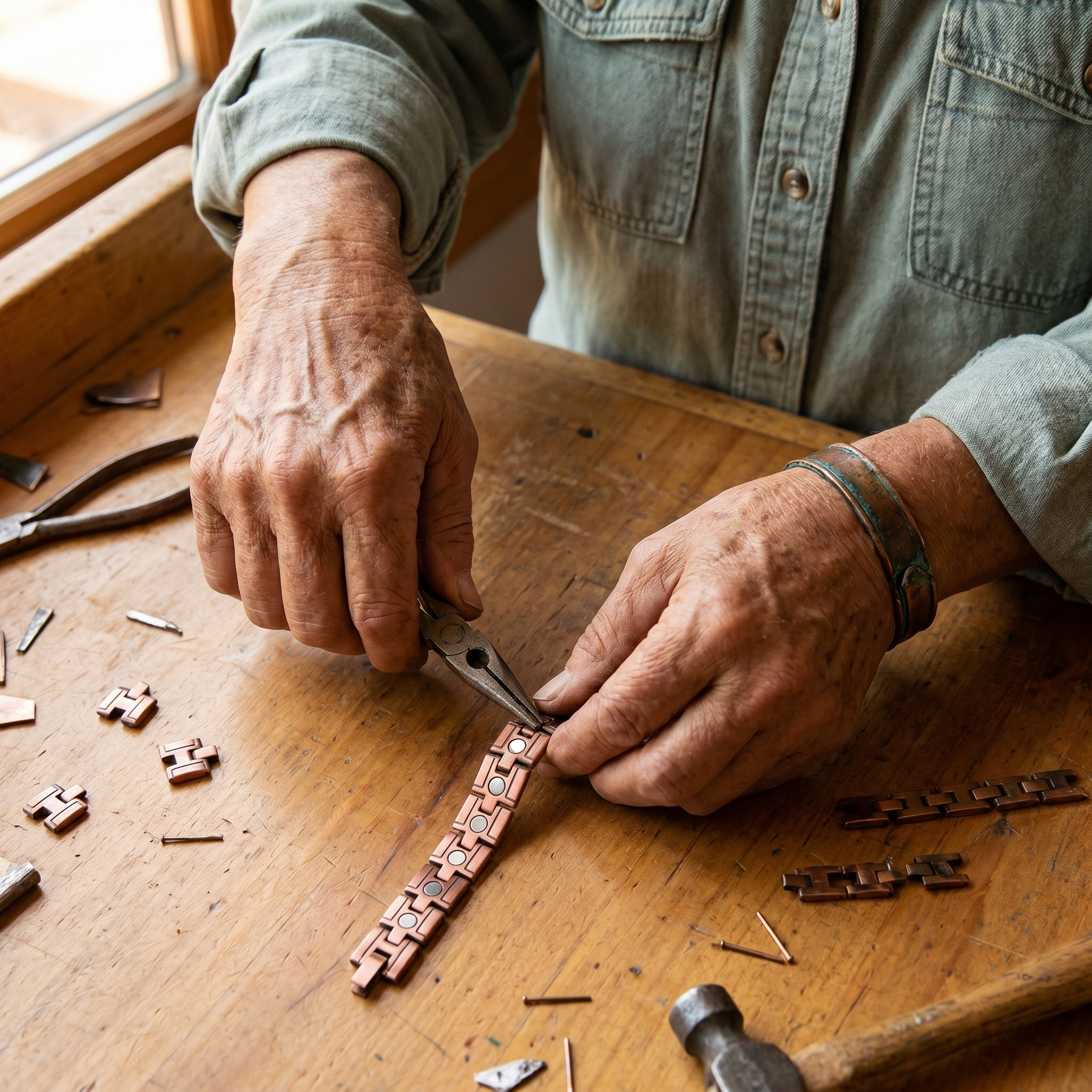 Elsie's Gorse Men's Copper Bracelet