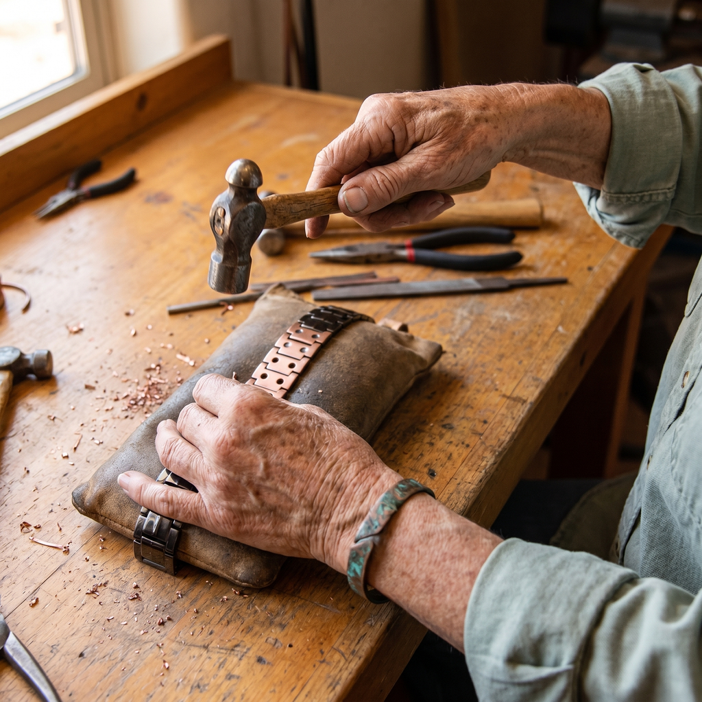 Elsie's Ochre Men's  Copper Bracelet