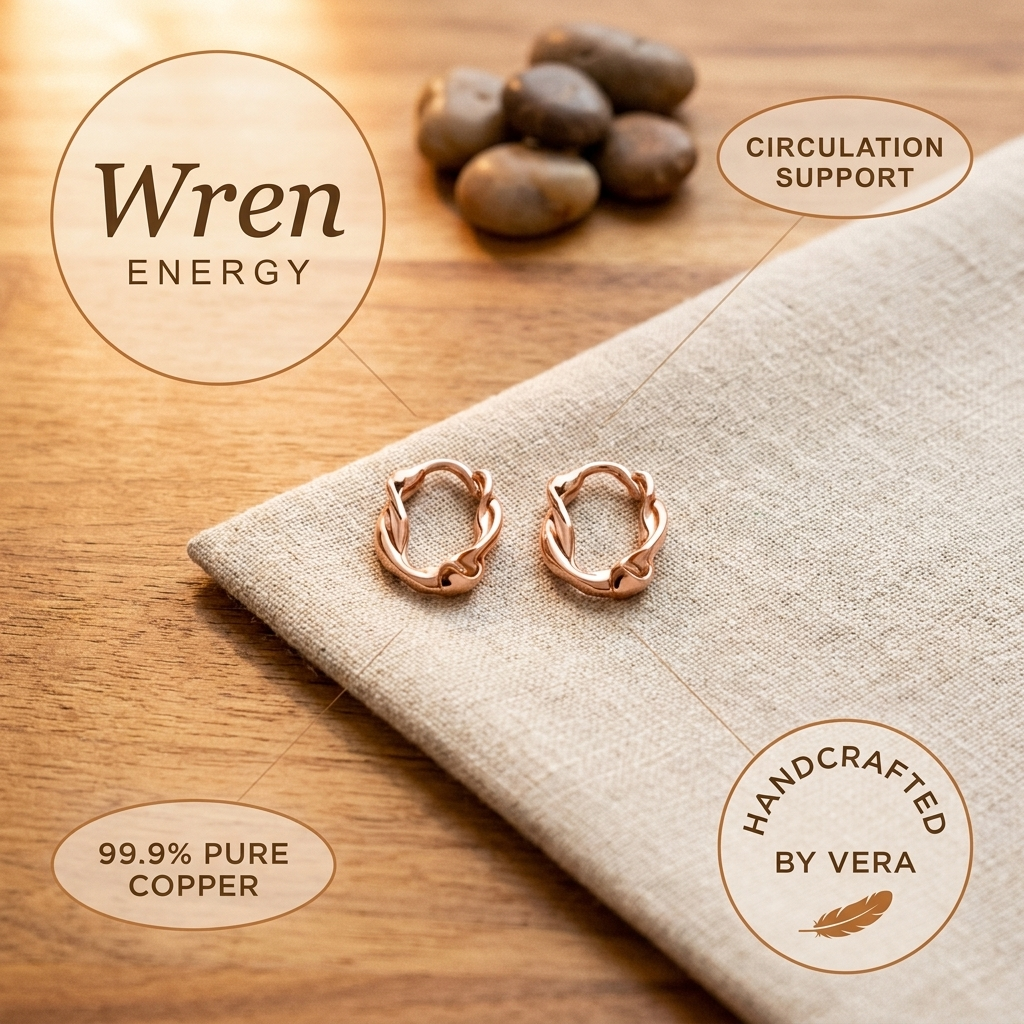 Elsie's Wren Copper Hoop Earrings