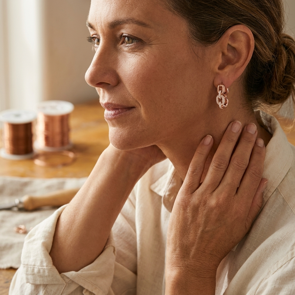 Elsie's Tor Copper Earrings